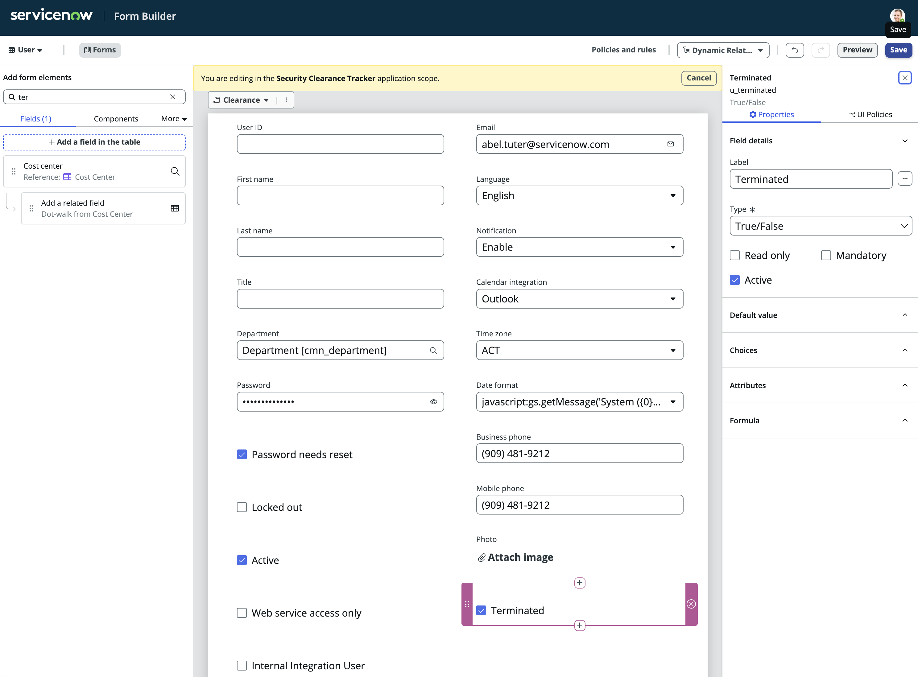 Terminated field part 2